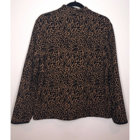 Blast Vintage Leopard Blazer Cardigan Zip Up - Picture 2 of 5